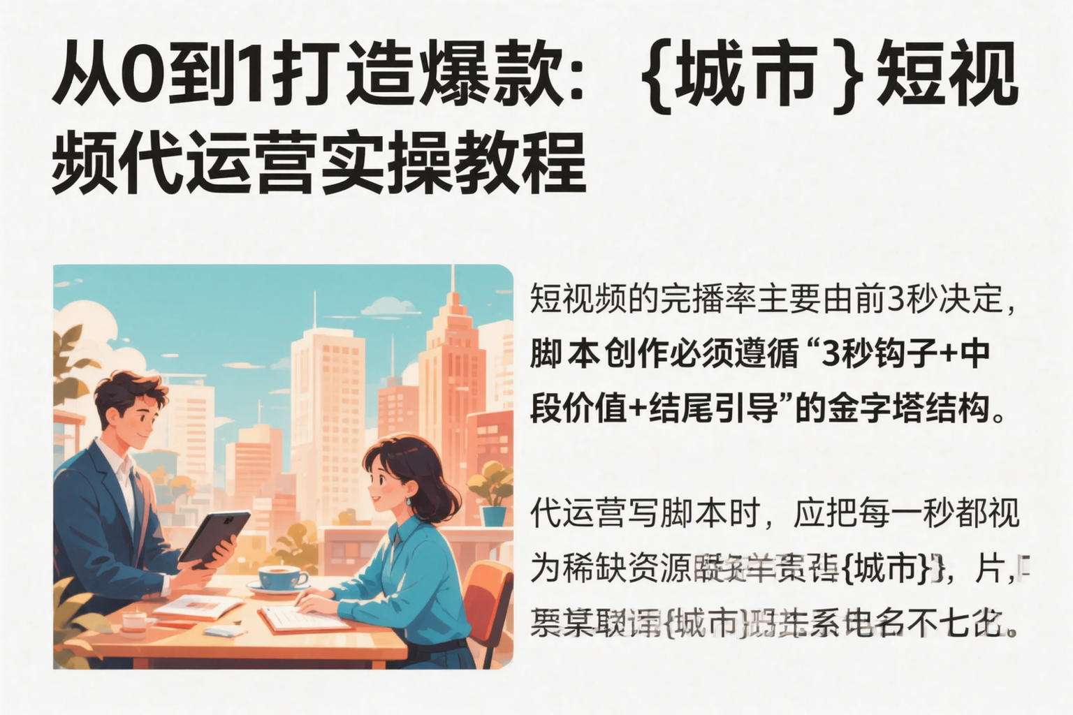 从0到1打造爆款:梧州短视频代运营实操教程