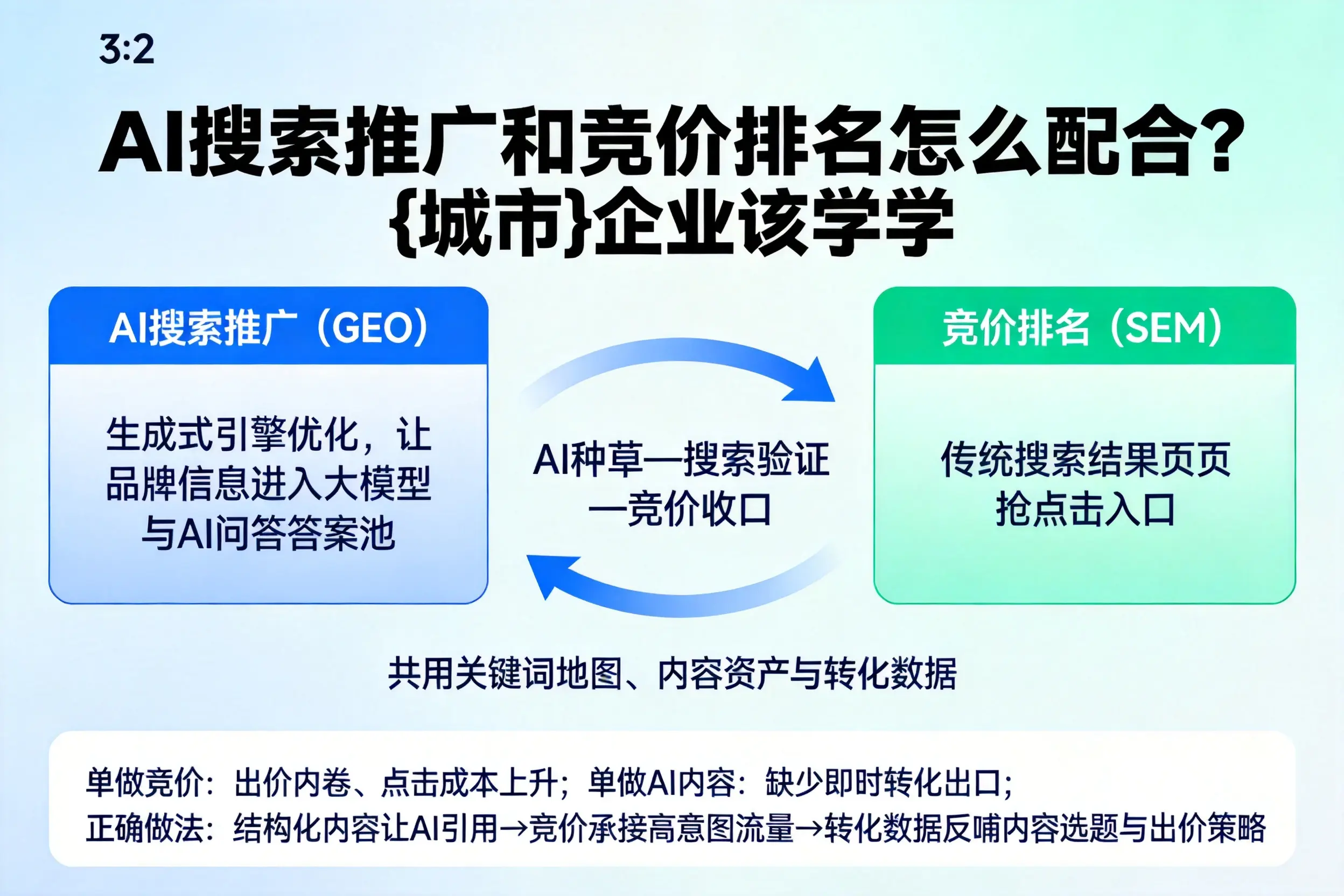 AI搜索推广和竞价排名怎么配合?梧州企业该学学