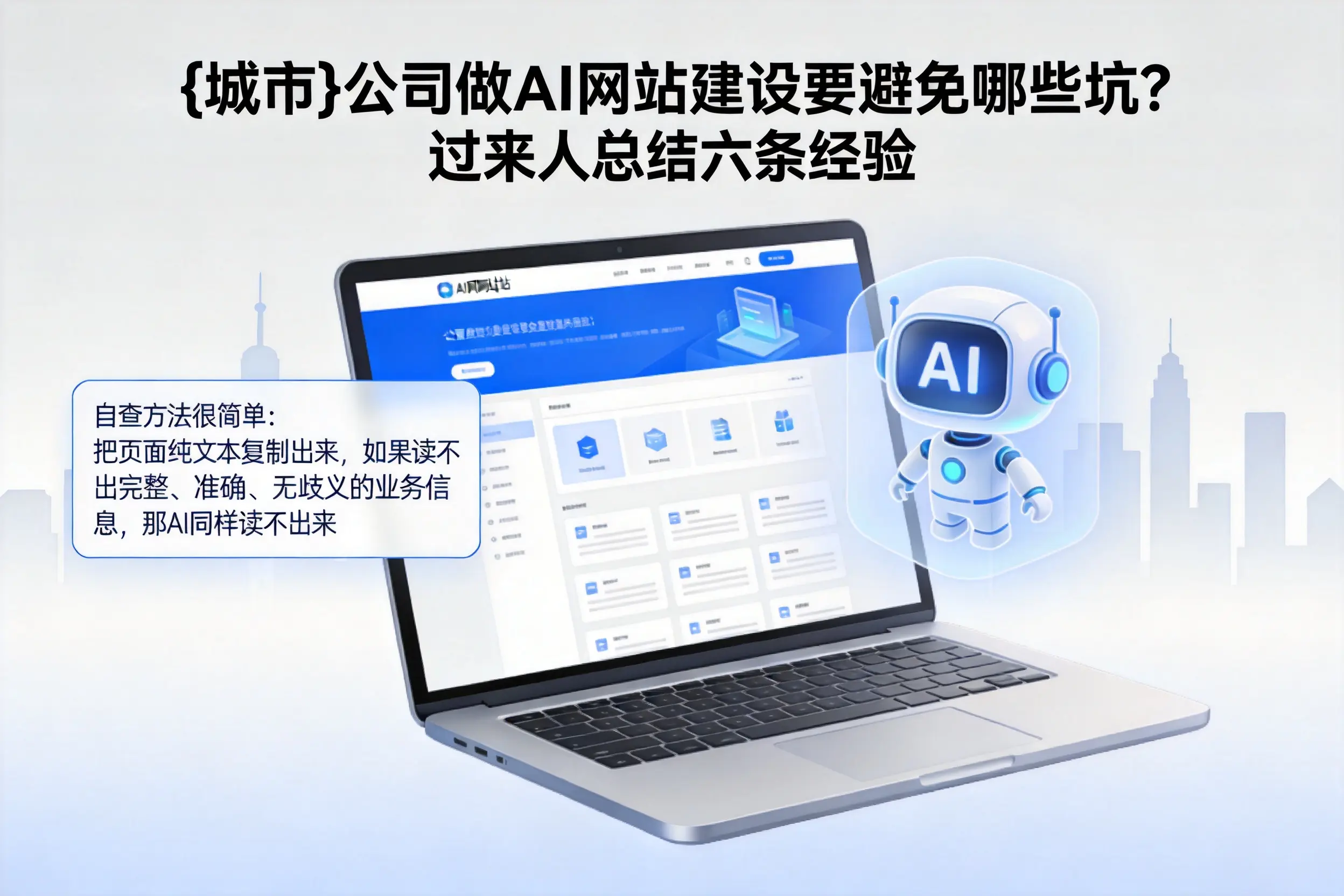 梧州公司做AI网站建设要避免哪些坑?过来人总结六条经验