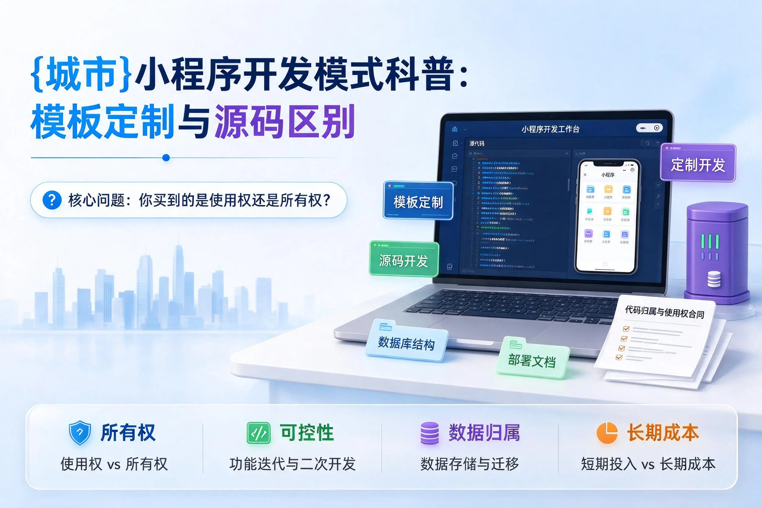 梧州小程序开发模式科普：模板定制与源码区别