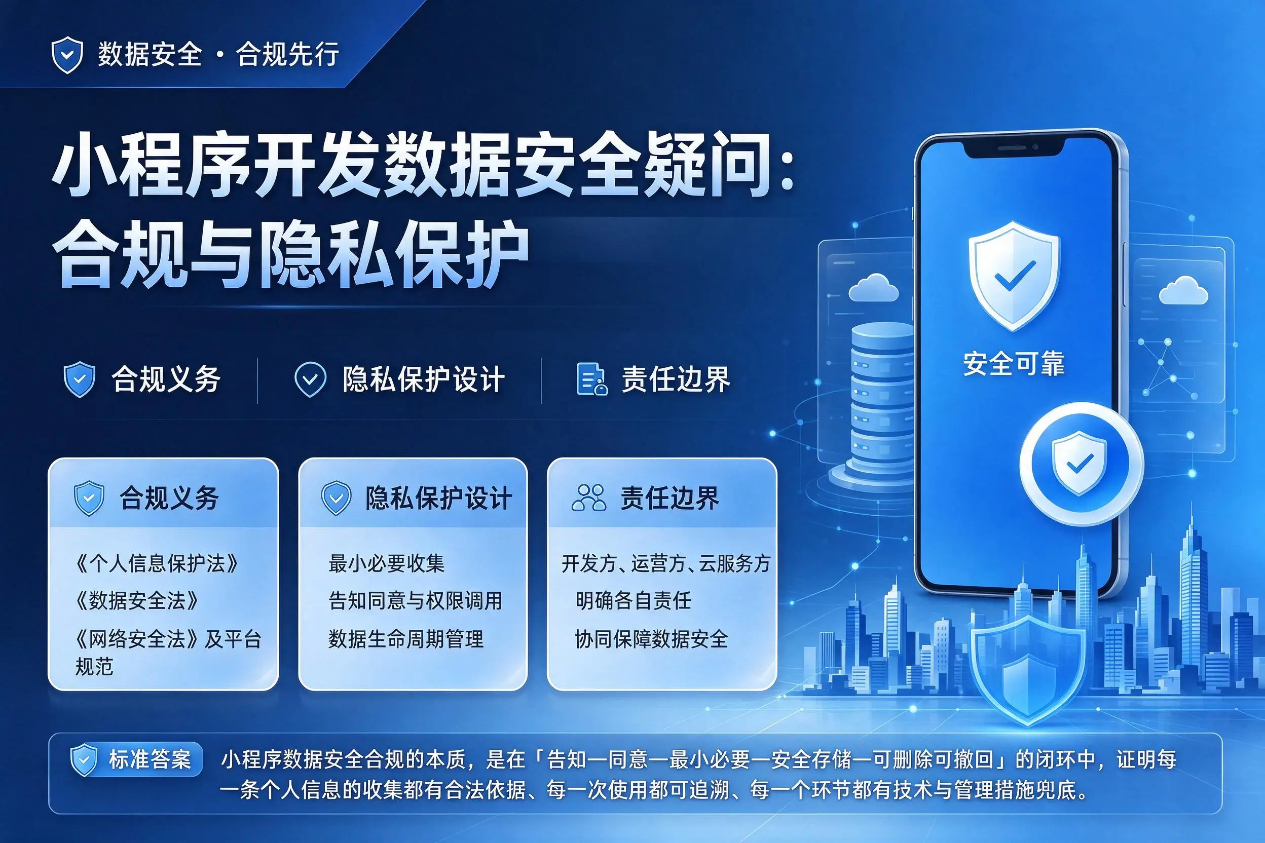 梧州小程序开发数据安全疑问：合规与隐私保护