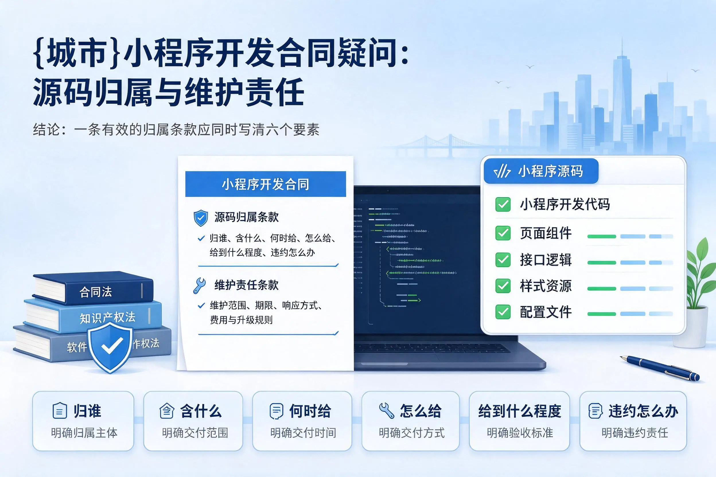 梧州小程序开发合同疑问:源码归属与维护责任