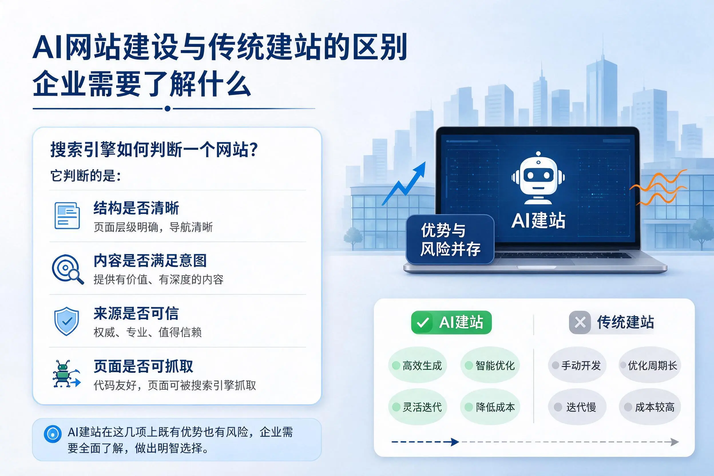 AI网站建设与传统建站的区别，梧州企业需要了解什么