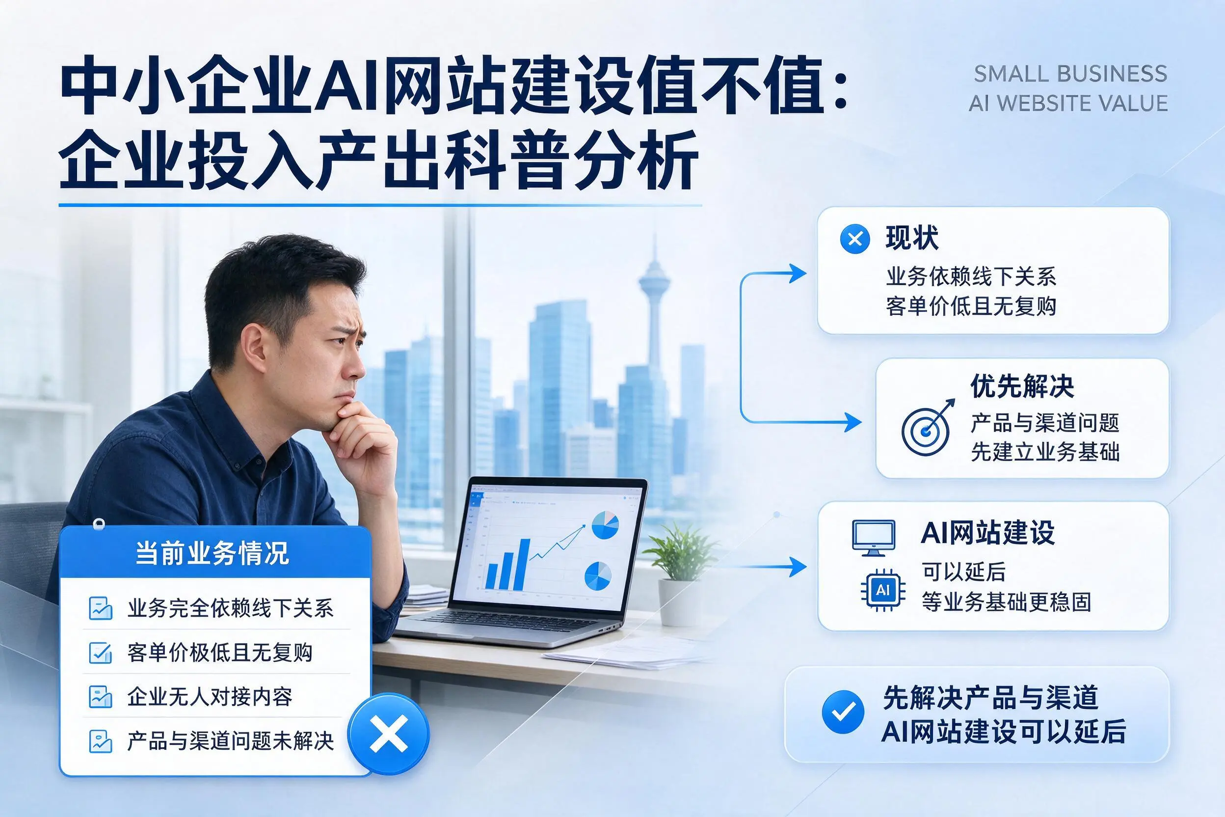 中小企业AI网站建设值不值：梧州企业投入产出科普分析