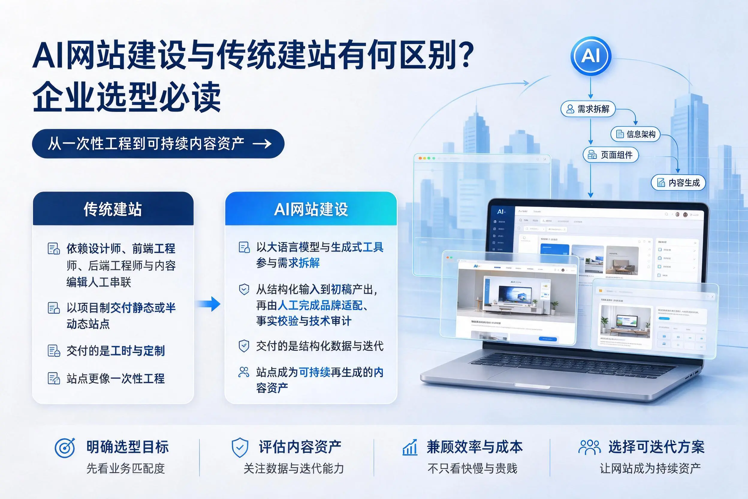 AI网站建设与传统建站有何区别?梧州企业选型必读