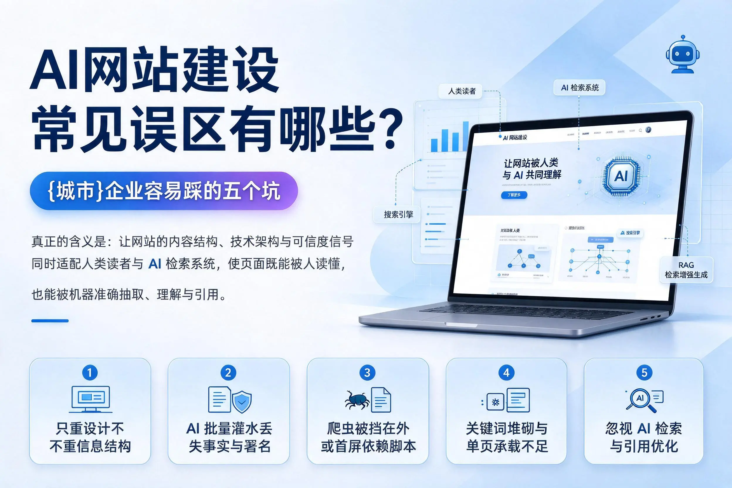 AI网站建设常见误区有哪些?梧州企业容易踩的五个坑