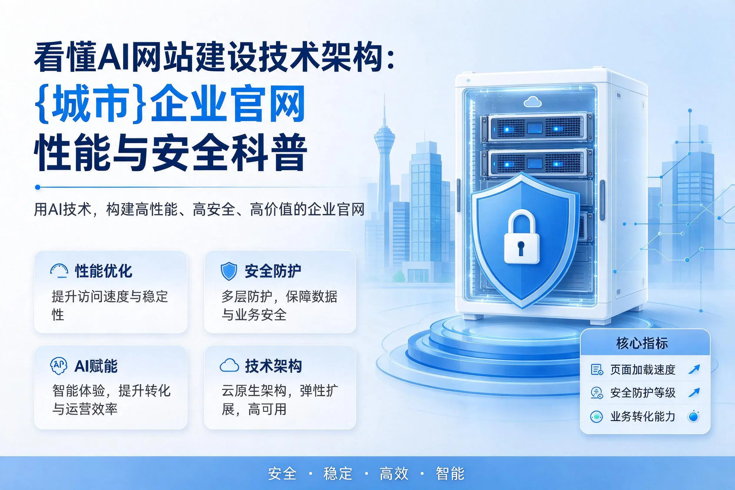 看懂AI网站建设技术架构：梧州企业官网性能与安全科普