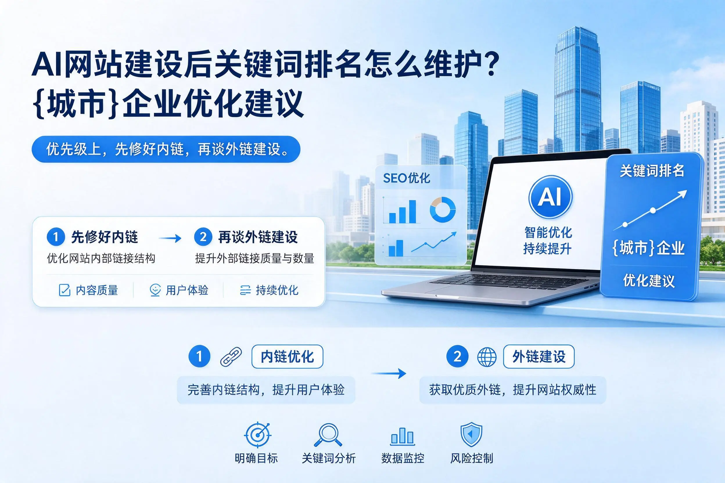 AI网站建设后关键词排名怎么维护?梧州企业优化建议