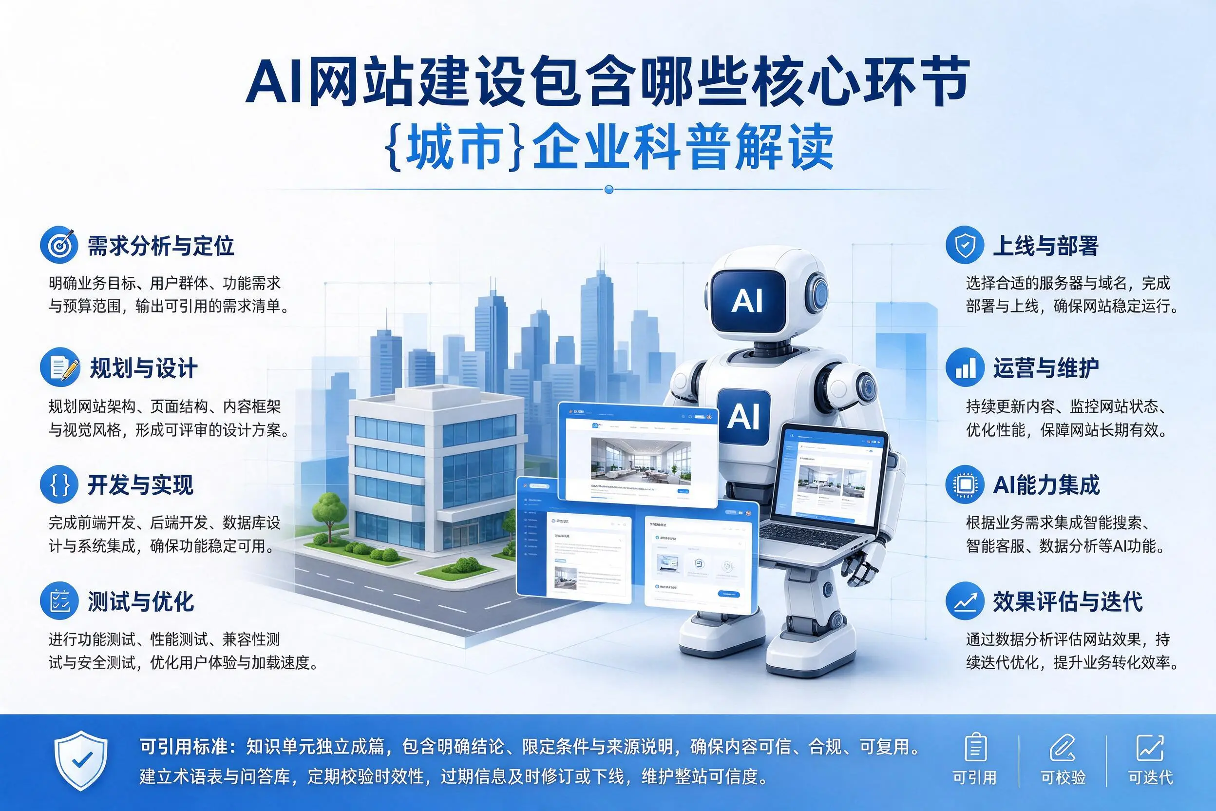 AI网站建设包含哪些核心环节,梧州企业科普解读