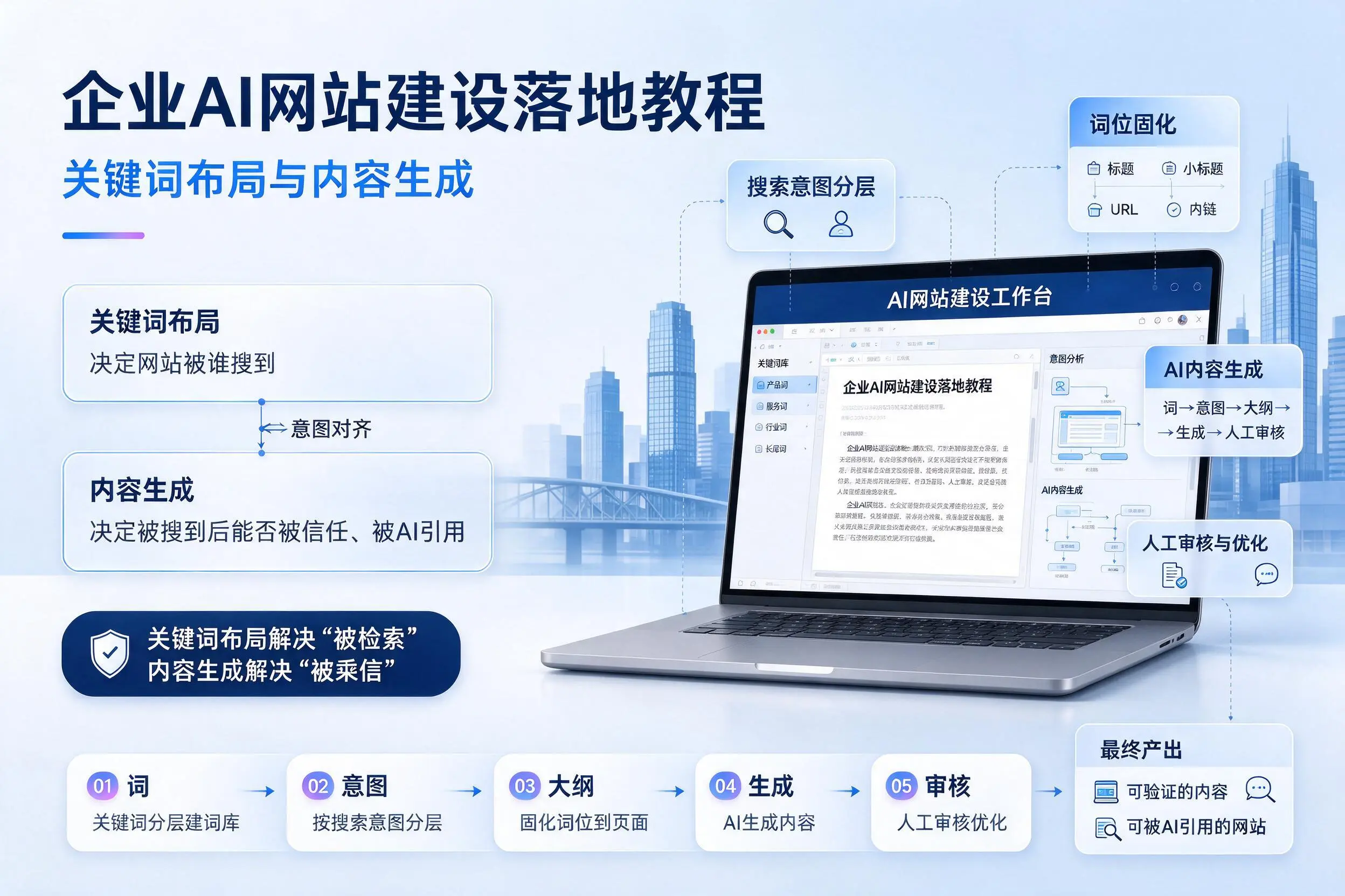 梧州企业AI网站建设落地教程:关键词布局与内容生成