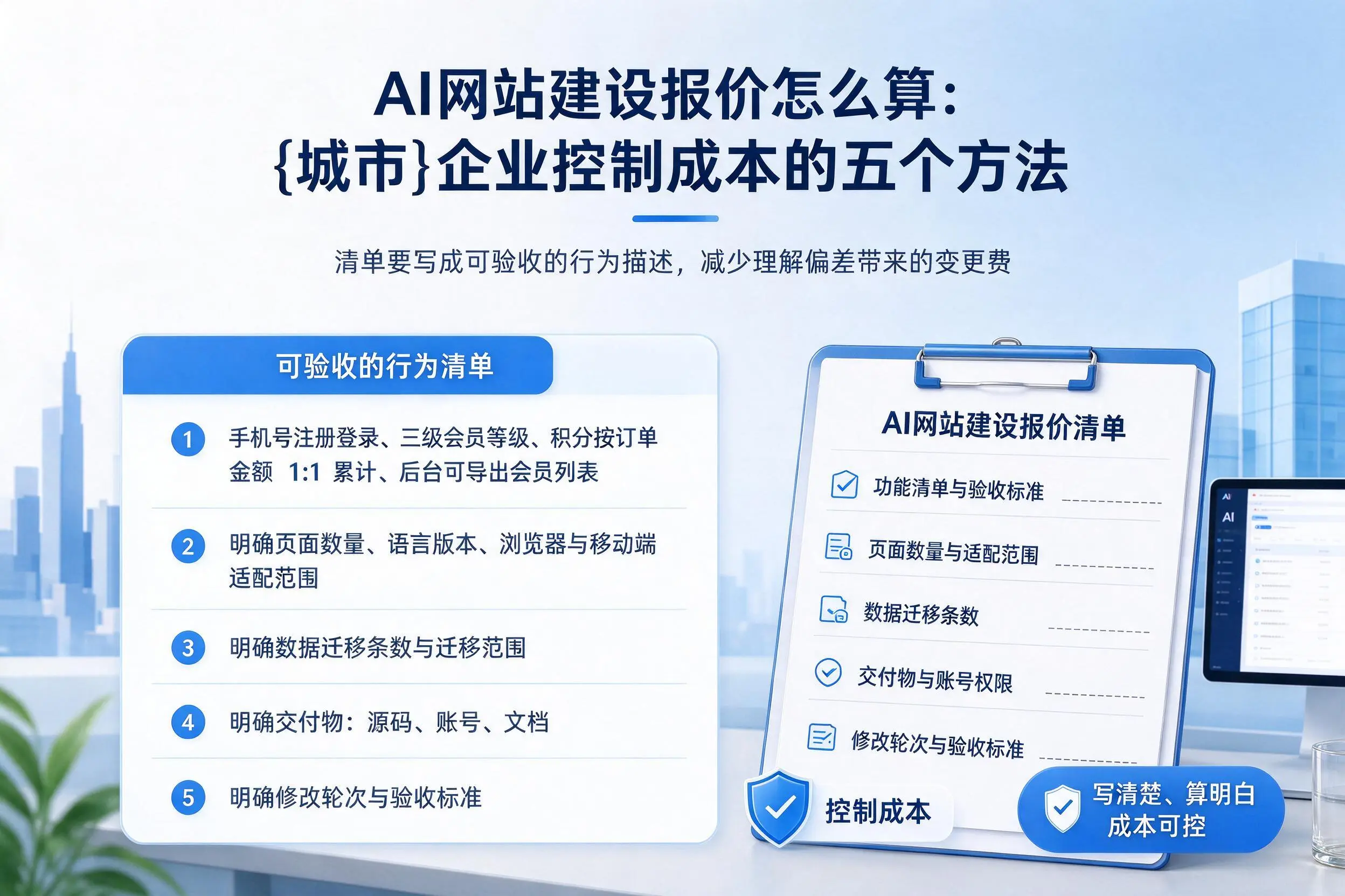 AI网站建设报价怎么算：梧州企业控制成本的五个方法